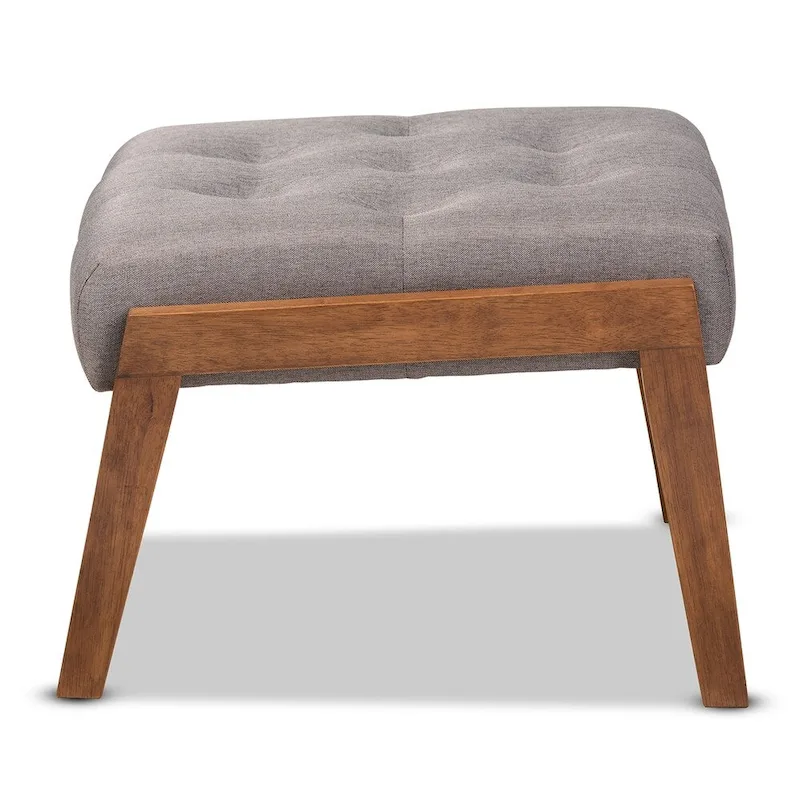 Baktsjaur Mid-century Modern Upholstered Footstool