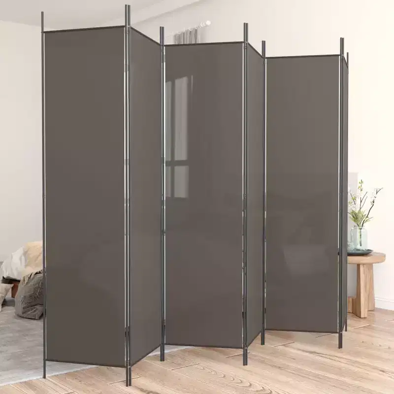 vidaXL Room Divider Folding Partition Privacy Screen for Home Office Fabric