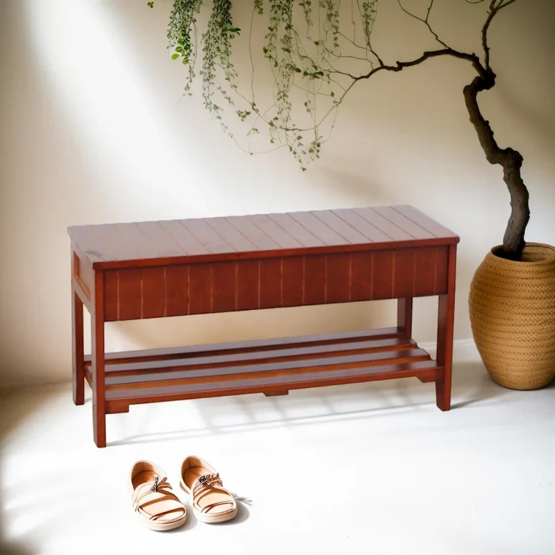 Waggoner Solid Wood Shoe Bench