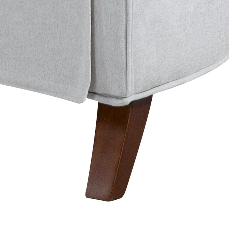 Chenille Fabric Accent Chair with Retro Wooden Legs, High-Density Foam and Spring Cushion, and 300 lbs Weight Capacity