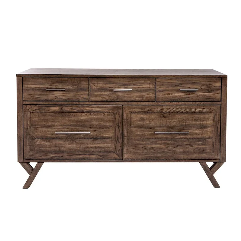 Weathered Chestnut Credenza Desk