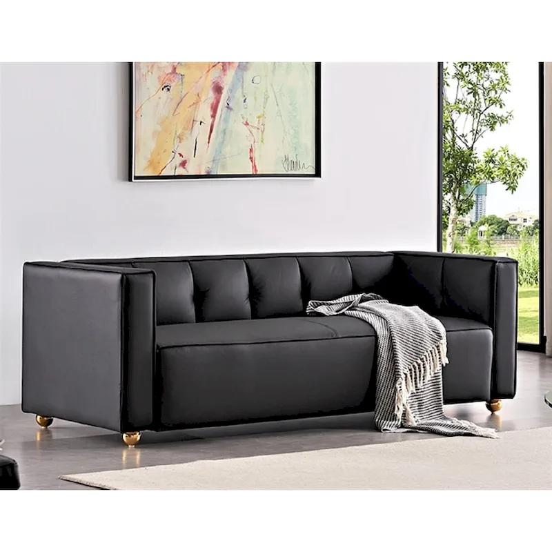 Modern Velvet Track Arm Living Room Sofa