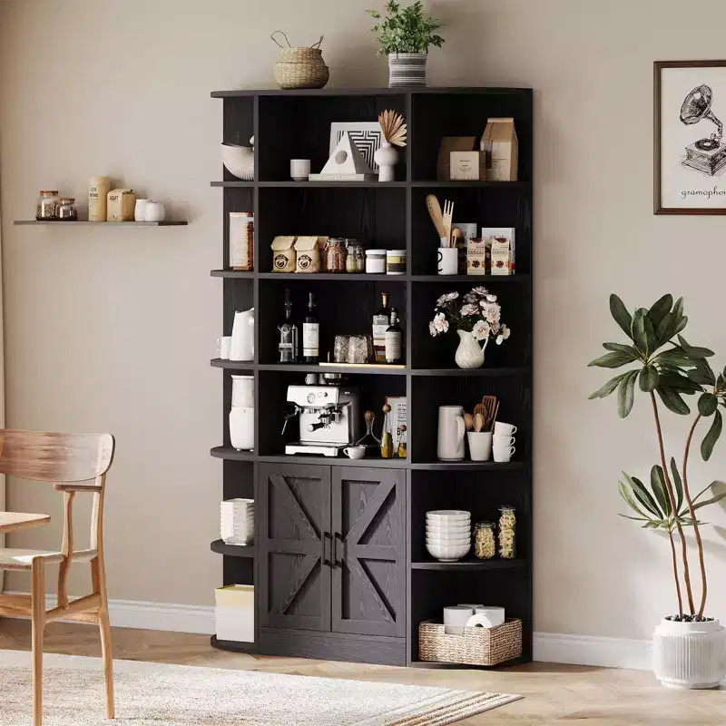 Shelves, 75-inch tall bookshelves with storage space, 6-tier 47-inch storage racks, suitable for home offices, living rooms, and bedrooms.