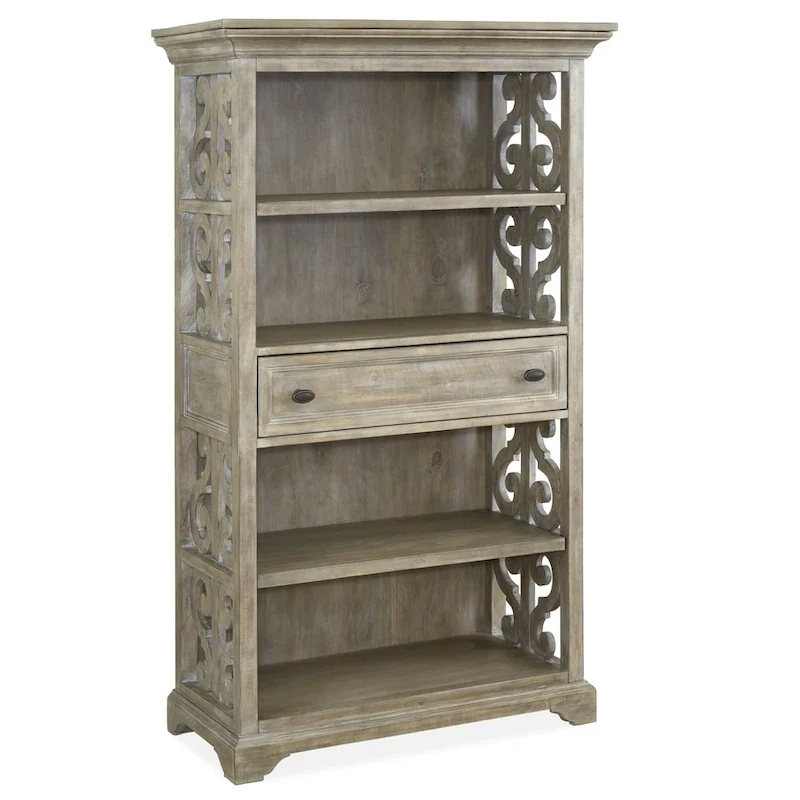 Tinley Park Traditional Dove Tail Grey Bookcase