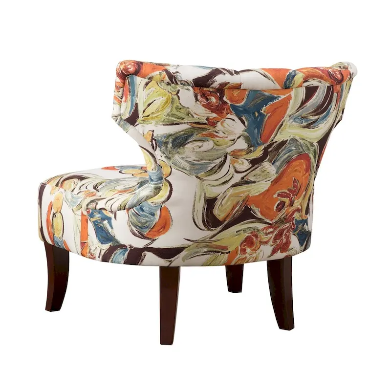 Bree Hourglass Tufted Armless Chair
