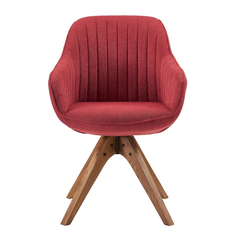 Art Leon Modern Wood Swivel Chair with Oak Legs