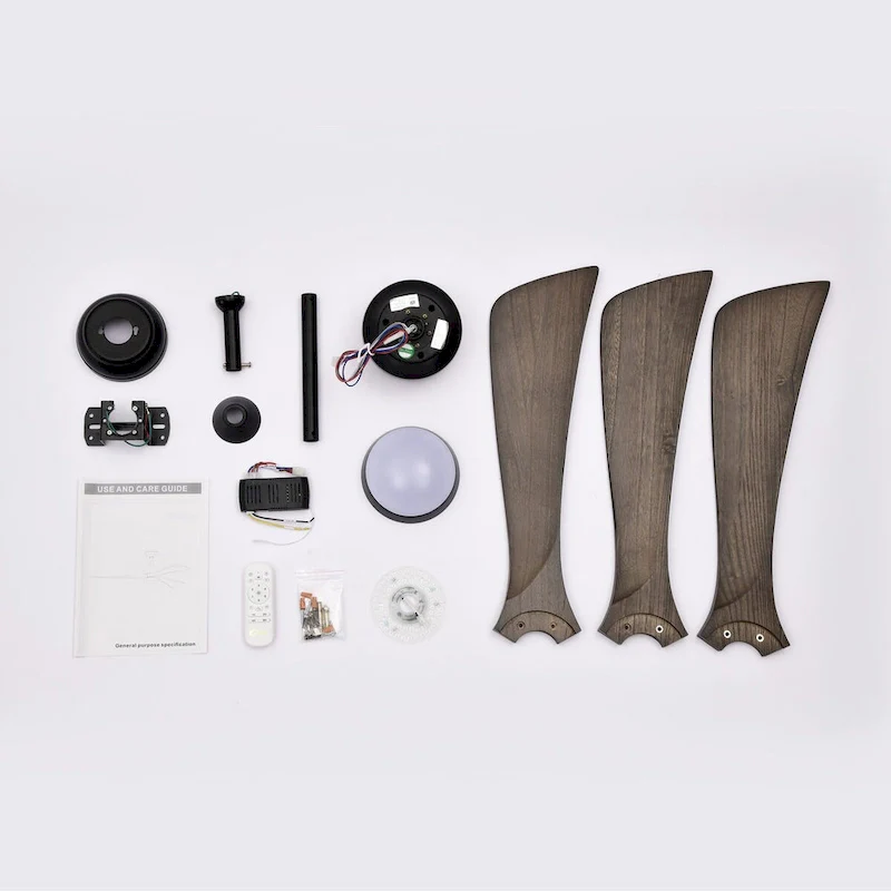 52  Ceiling Fan with Lights Remote Control,Quiet DC Motor