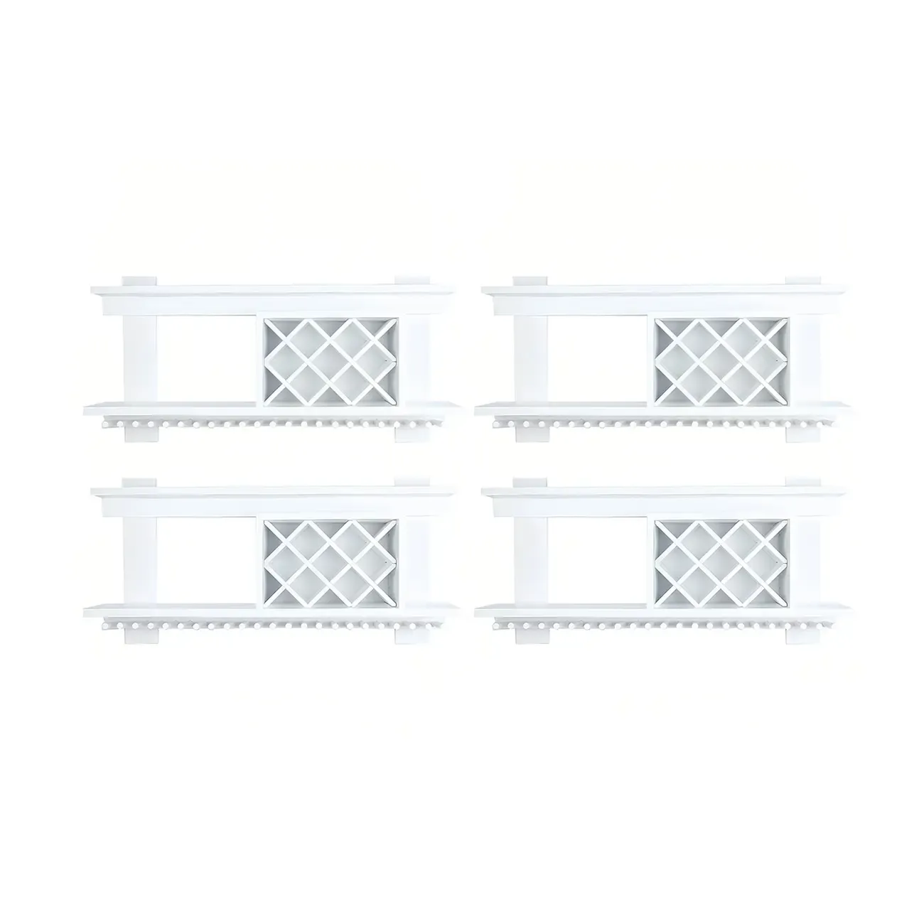 Pine Wooden Wall-Mounted Display Open Wine Bottle & Glass Rack