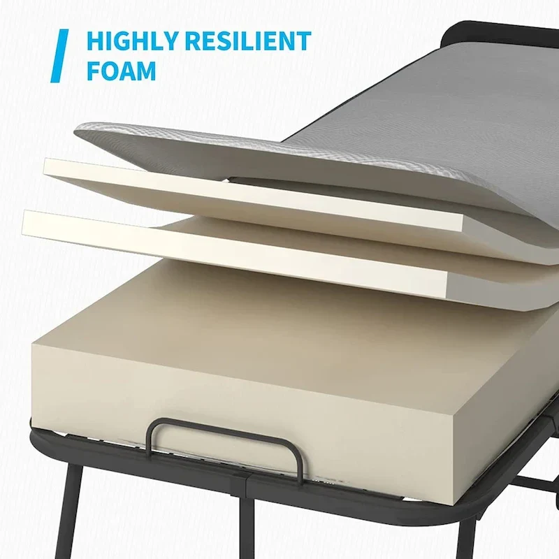 Space Saving Fold up Bed with Mattress & Wheels