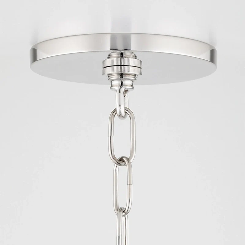 Mitzi by Hudson Valley Sasha 15-inch LED Pendant with Clear Glass Outer, White Belgian Linen Inner