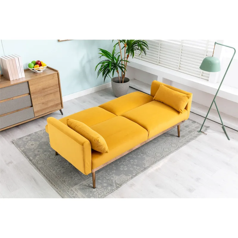 Velvet Upholstered Convertible Loveseats Sleeper Sofa