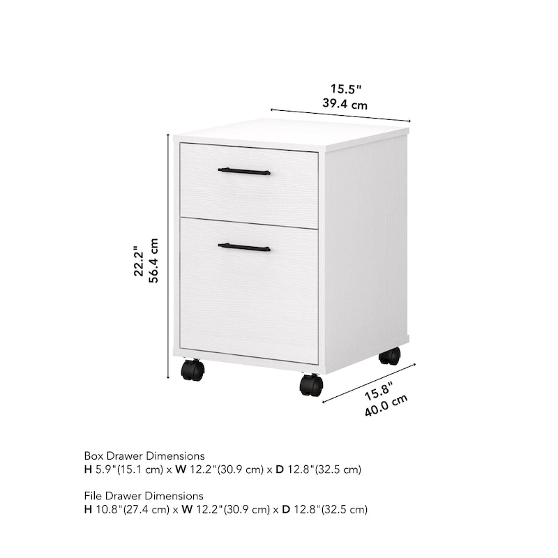 Key West 2 Drawer Mobile File Cabinet by Bush Furniture