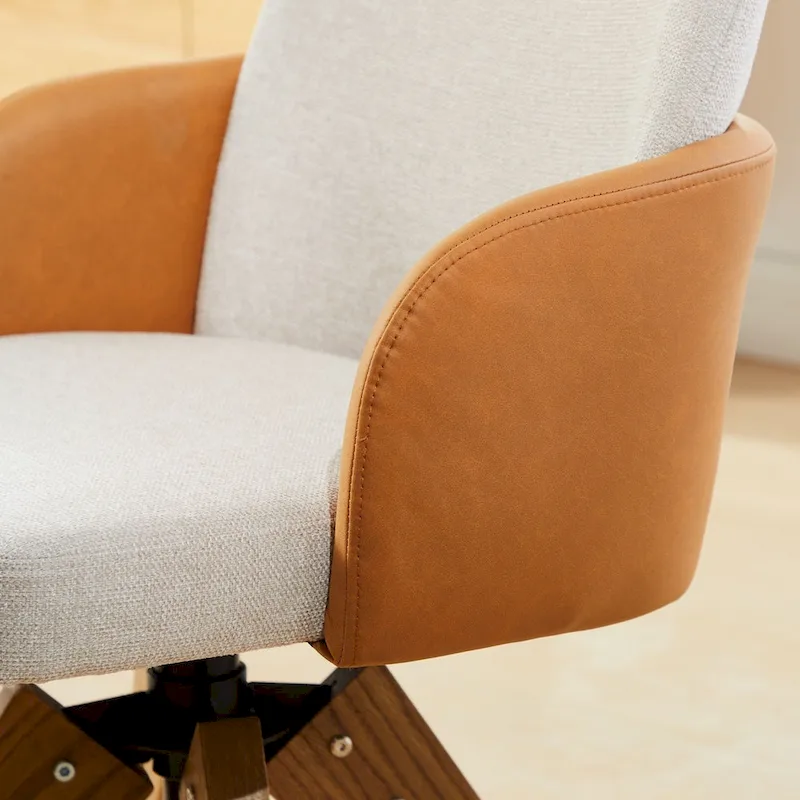 Art Leon Mid-century Modern Upholstered Home Office Desk Chair