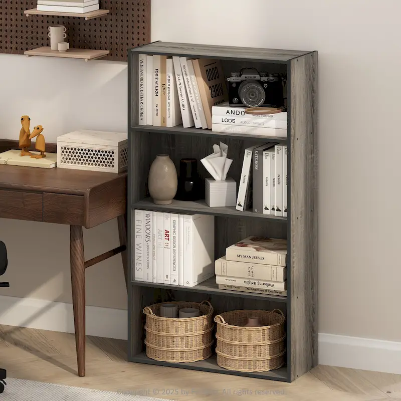 Furinno Simple Open Shelf, Bookcases, 4-Tier