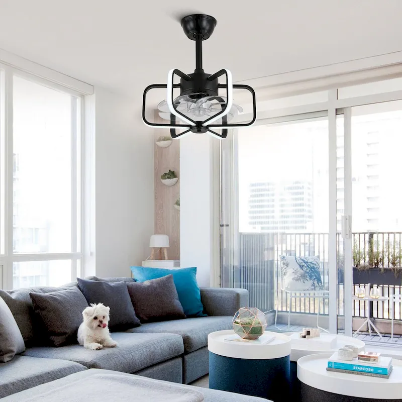 18  Bella Depot Modern Reversible Ceiling Fan with Dimmable Light , APP and Remote Control - 17.7 Inches