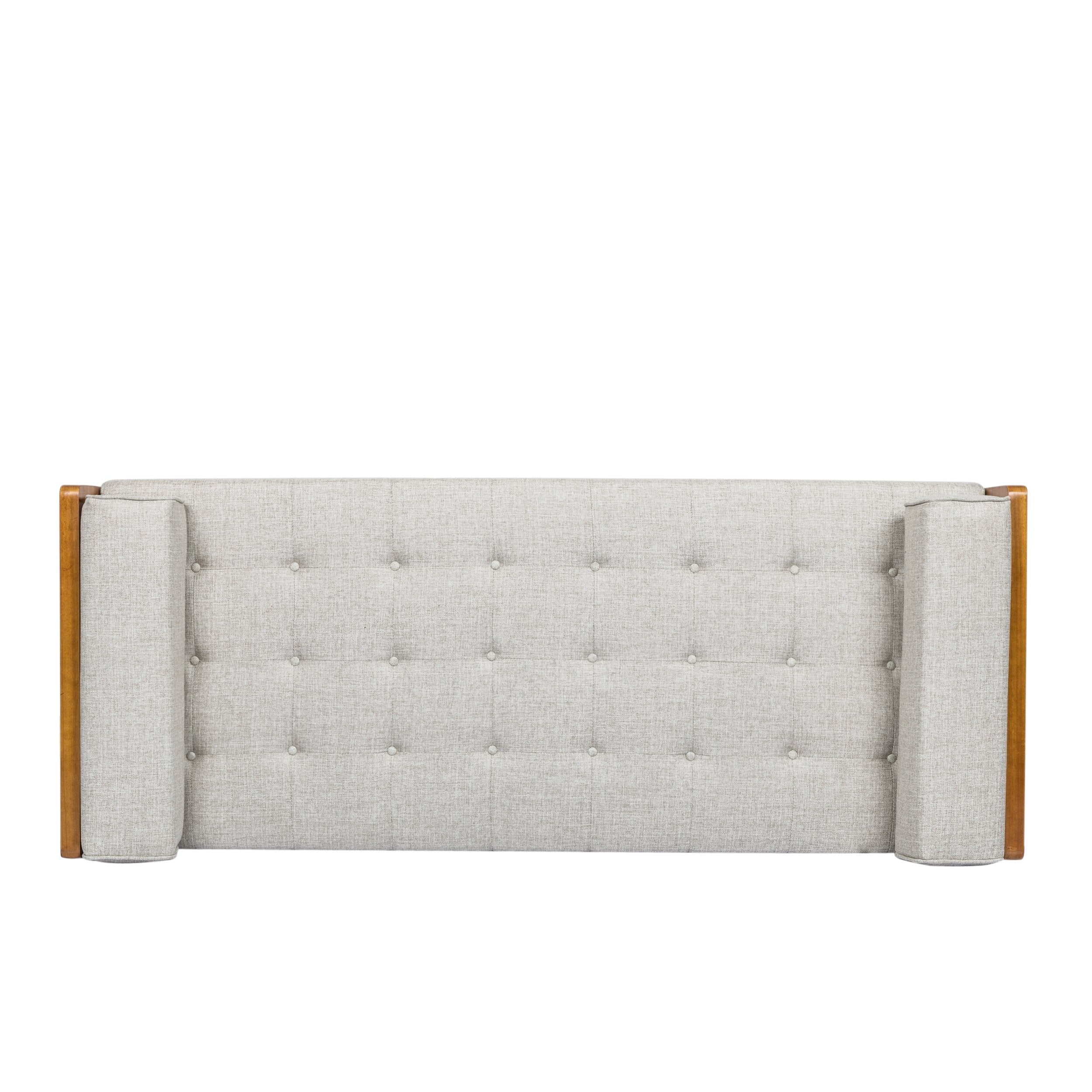 Mid-Century Modern Tufted Double End Chaise Lounge with Bolster Pillows - NH227413