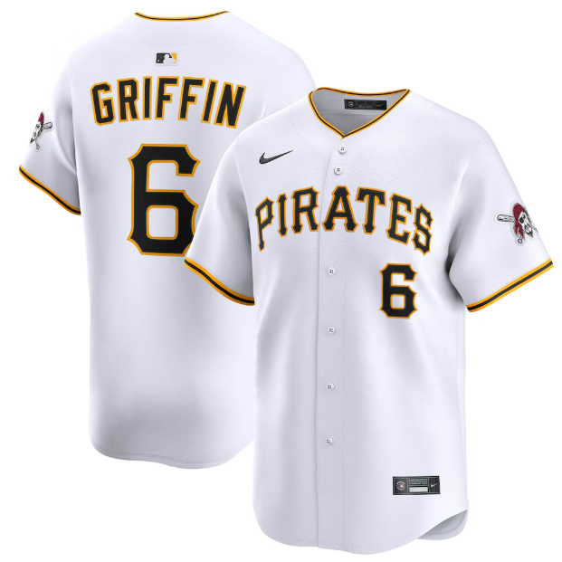 Pittsburgh Pirates Konnor Griffin White Home Limited Jersey
