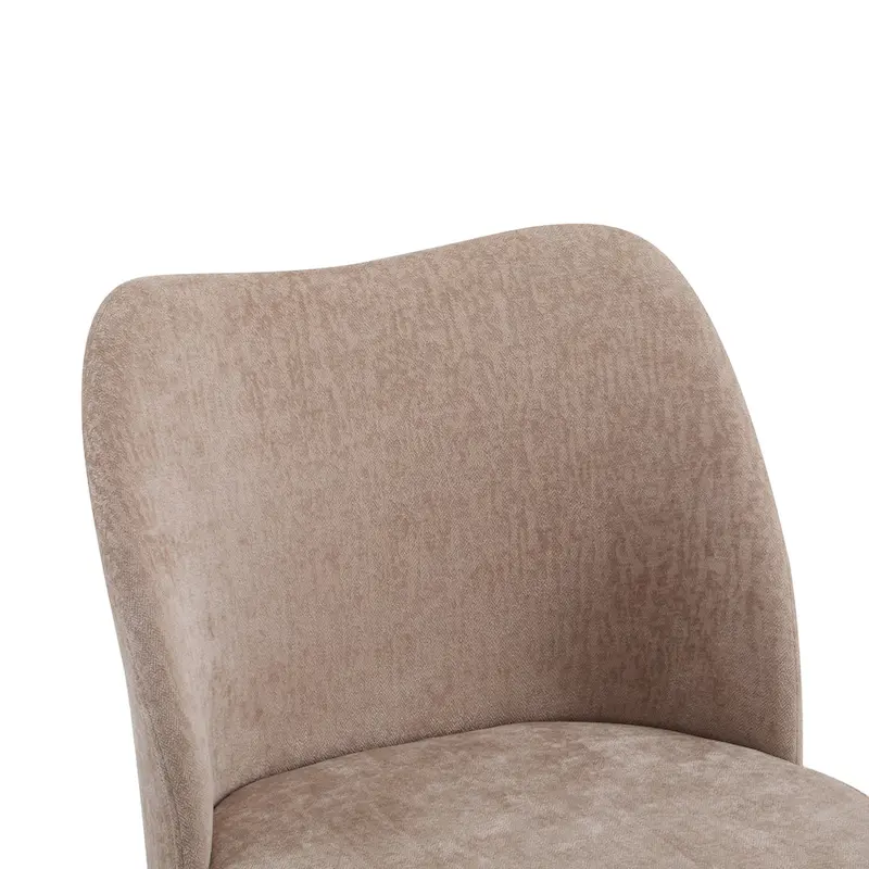 Gray Fabric Upholstered Dining Chair with Wood Frame