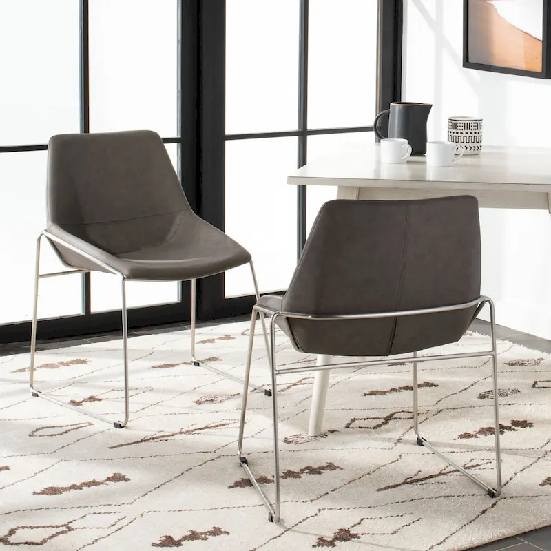 SAFAVIEH Oliva Mid Century Dining Chair (Set of 2) - 25 x 24 x 33.3 - 25 x 24 x 33.3 - 25Wx24Dx33H