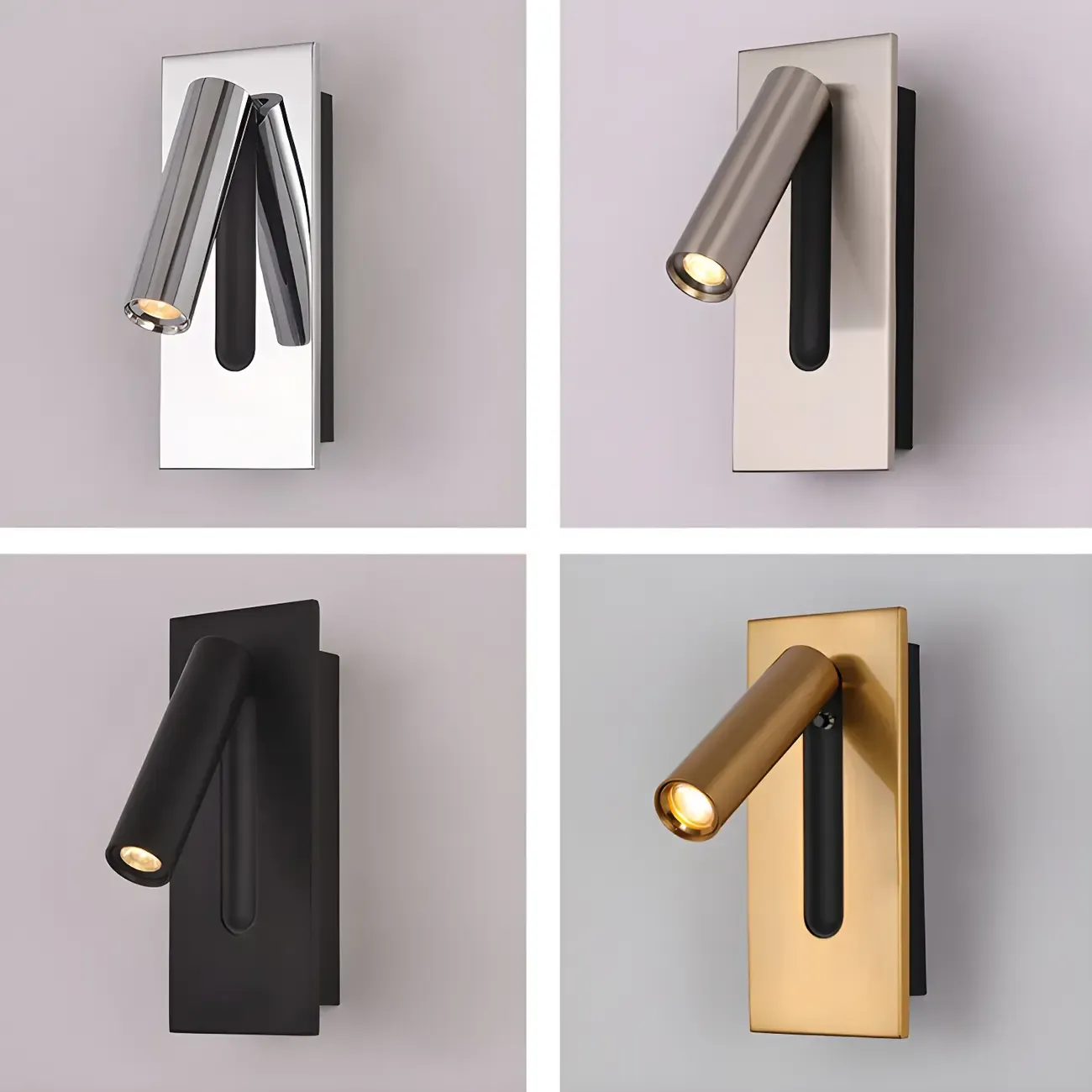 Modern Rotatable Metal Bedside LED Reading Wall Sconce