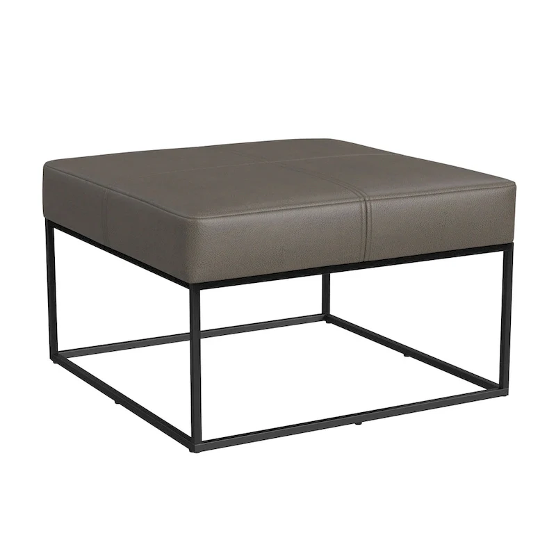 HomePop Square Metal Frame Ottoman