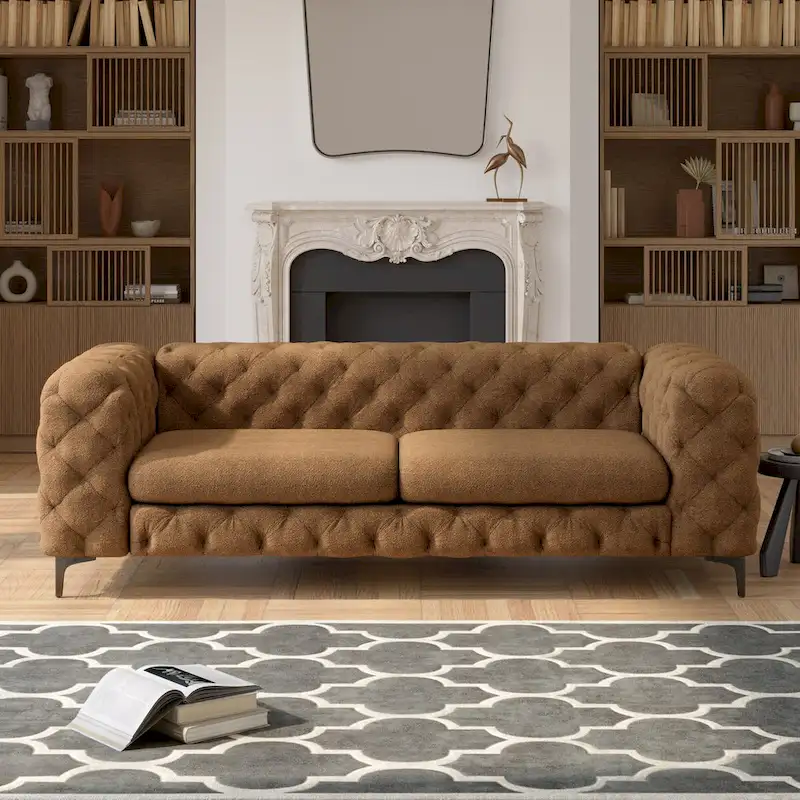 Corvus Aosta Chesterfield Tufted Velvet Sofa