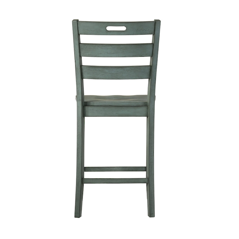 Rangel Rustic Wood Ladder Back Counter Height Chairs by Furniture of America (Set of 2)