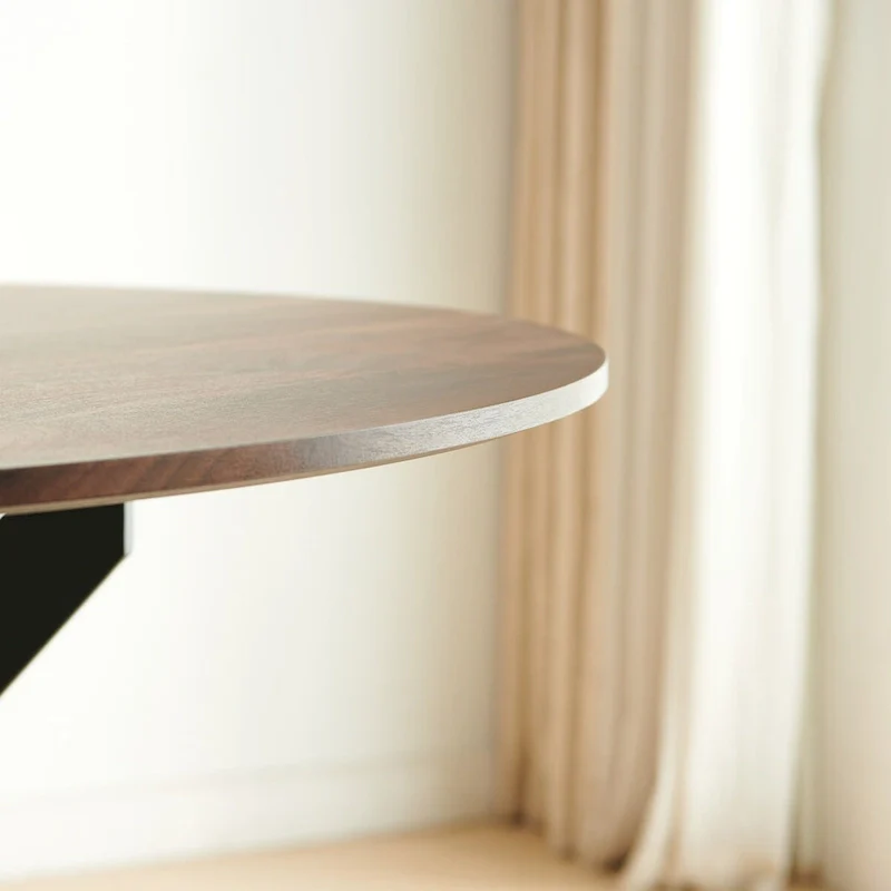 Mid-century Dining Table With Round Table Top Pedestal Dining Table