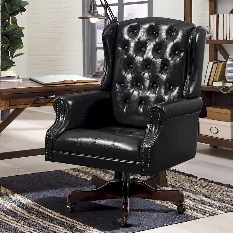 Classic Executive Office Chair High Back Wingback Boss Chair
