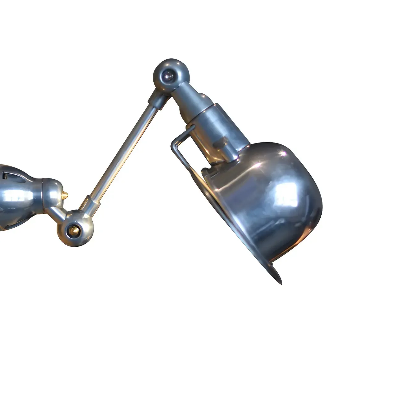 Industrial Metal Silver Glossy Mini Swing Arm Wall Light