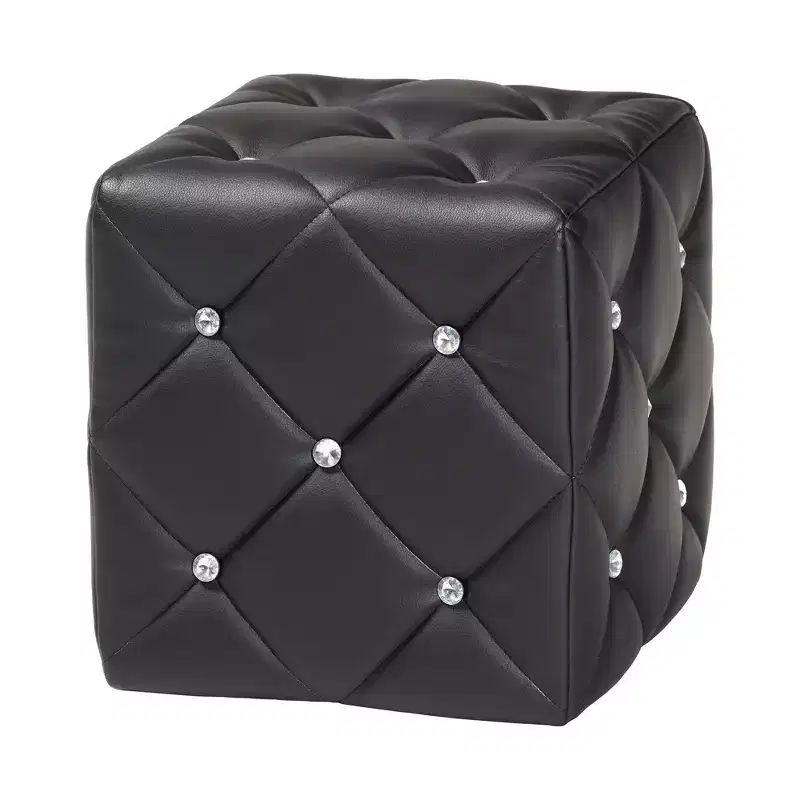 Stacey Modern and Contemporary Faux Leather Upholstered Ottoman - Baxton Studio