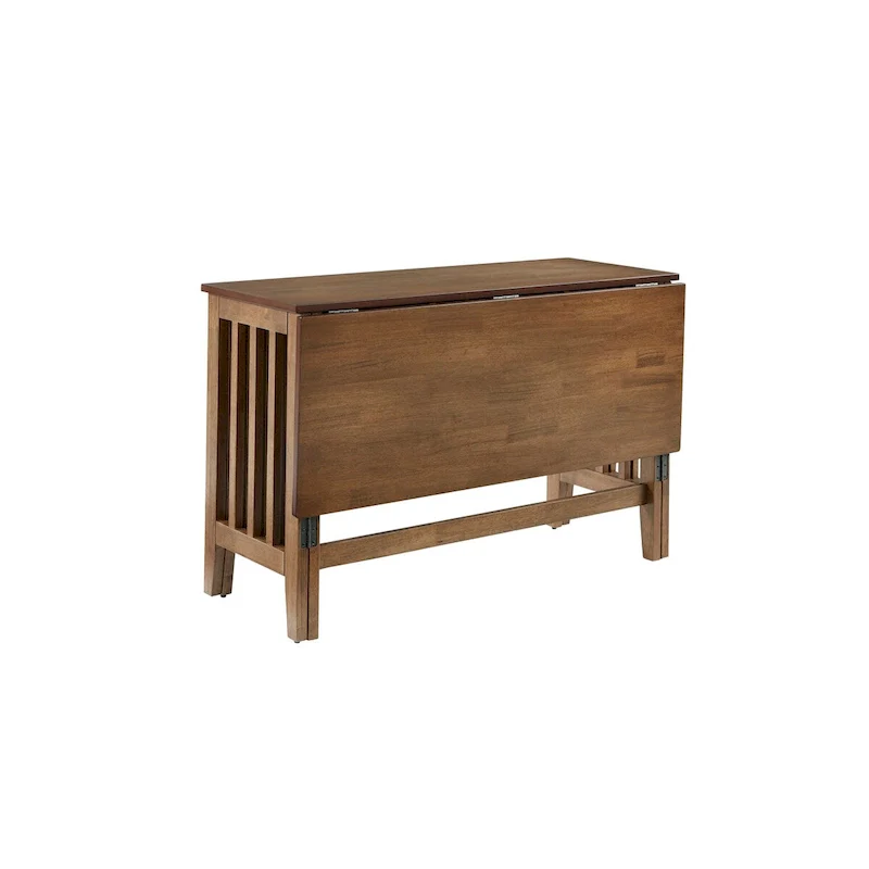 Walnut / White Drop-Leaf Dining Table, Seats 2–4