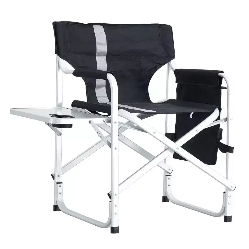 Okak 2PCS Camping Chairs with Side Table and Storage Pockets, Lightweight Oversized Folding Chair, Hunting Chair for Fishing, Picnics