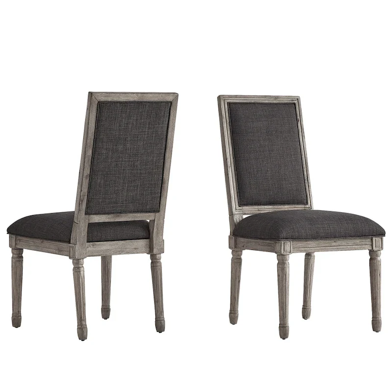 Rectangular Linen Dining Chairs