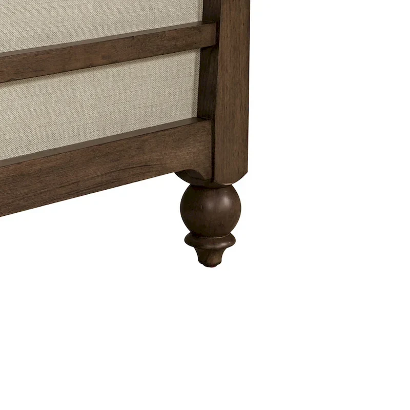 Dusty Taupe King Upholstered Shelter Bed for 2