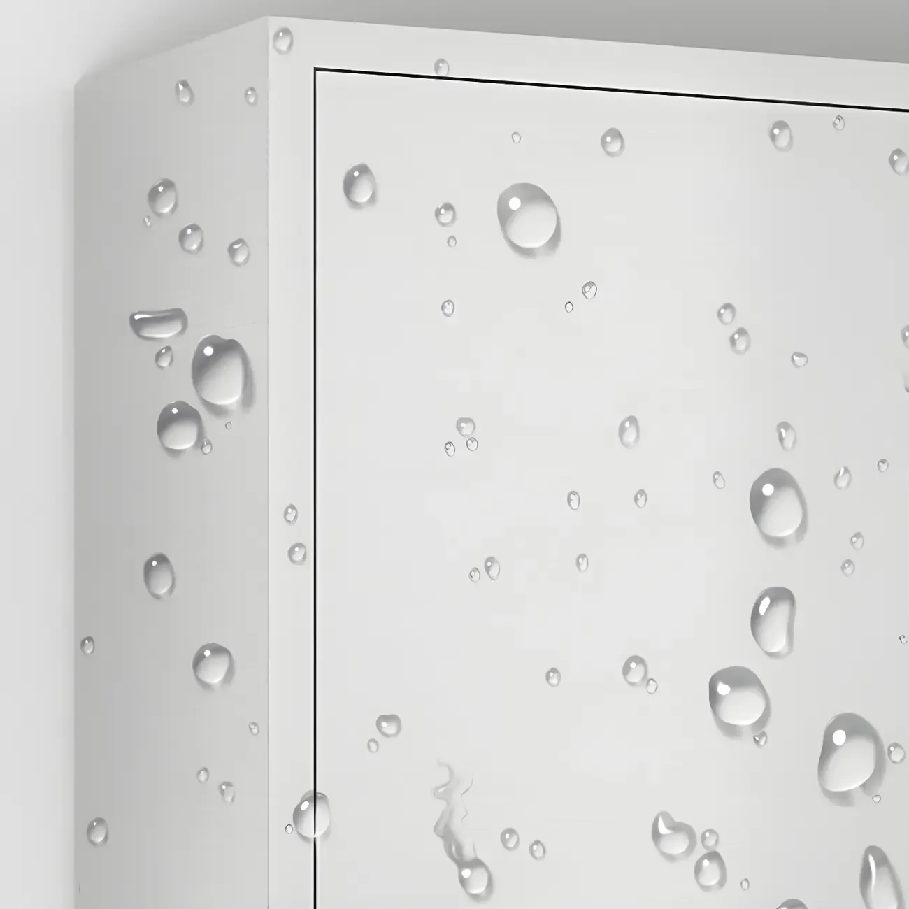 Elegant Stainless Steel Wall-Mounted Display Cabinet