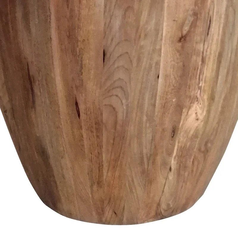 Brown Round Mango Wood Side Table