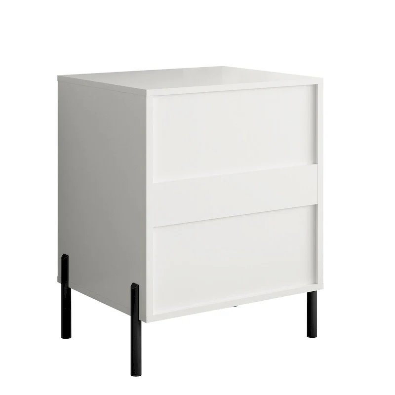 Modern 2-Drawer Nightstand Bedside Table End Table Furniture