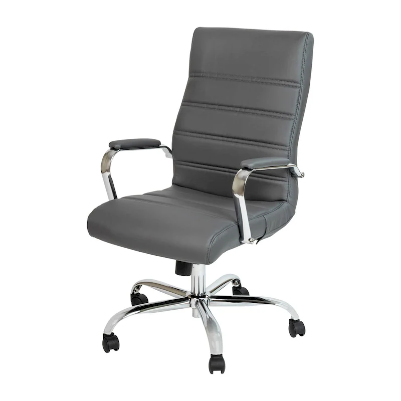 High Back LeatherSoft Executive Swivel Office Chair with Chrome Base