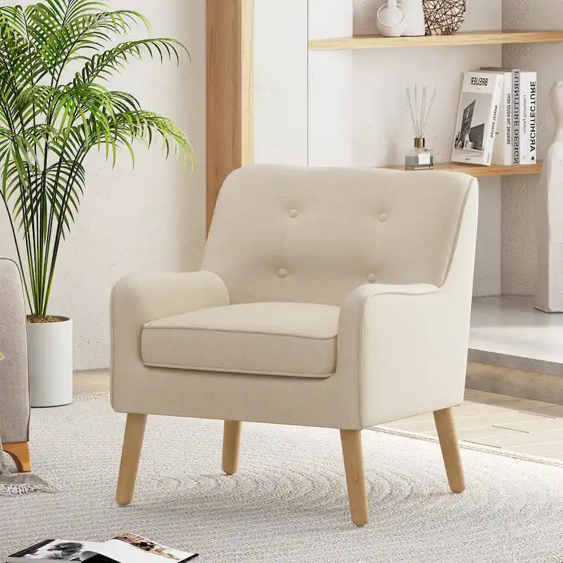 Felicity Mid-century Modern Tufted Armchair by Christopher Knight Home