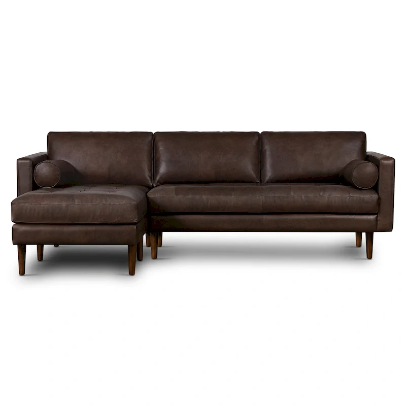 Poly & Bark Napa 104.5  Left Sectional Sofa - Full Grain Genuine Italian Leather