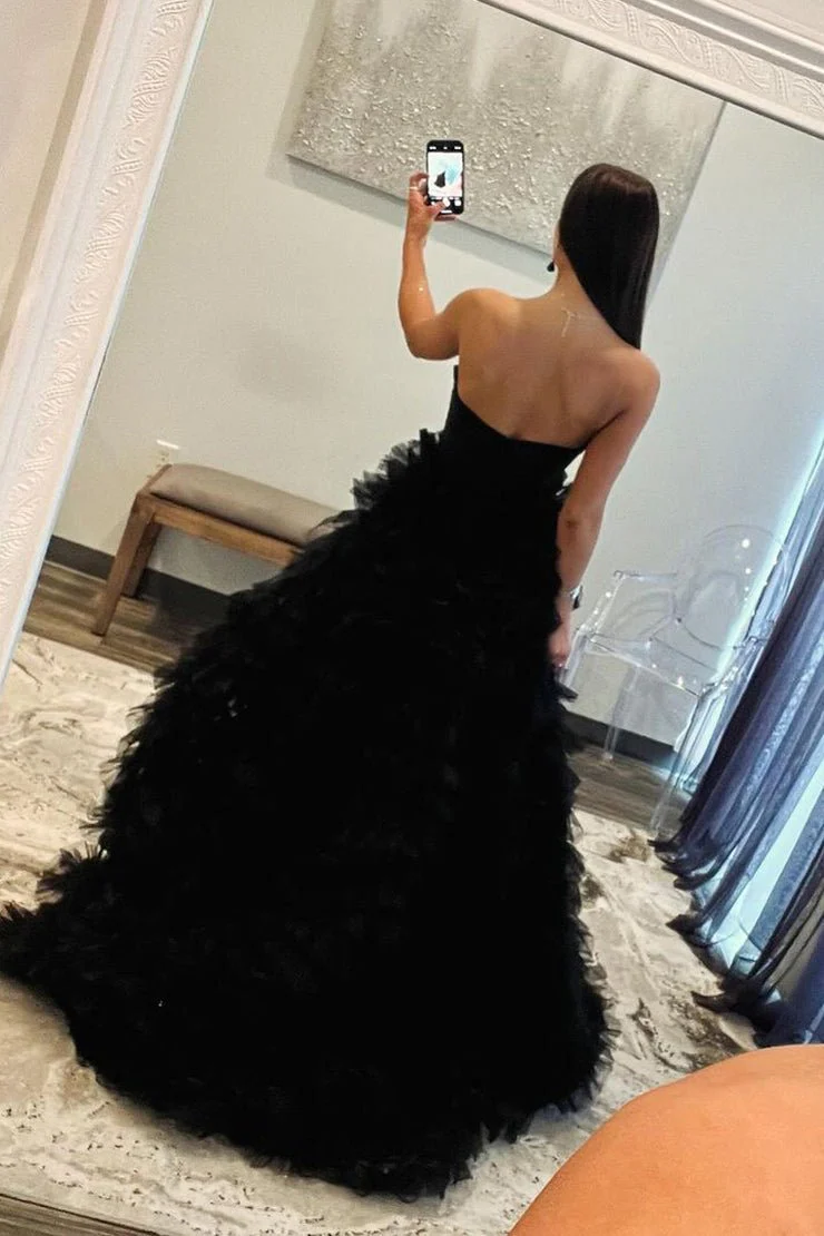 Ball Gown Sweetheart Pink Tiered Printed Tulle Prom Dress