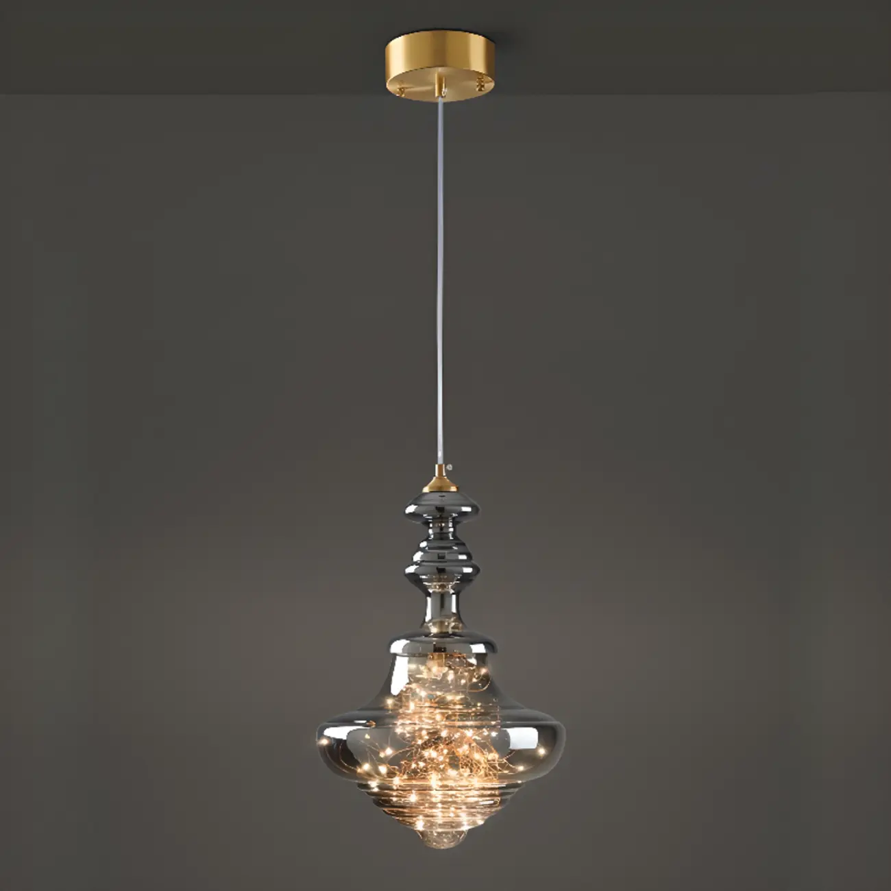 Modern Clear Glass Dining Room Pendant Light