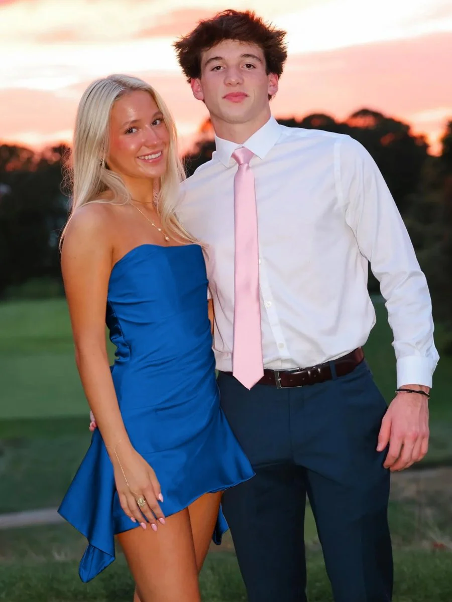 Royal Blue - Strapless Sheath Irregular Hem Satin Short Homecoming & Cocktail Dress