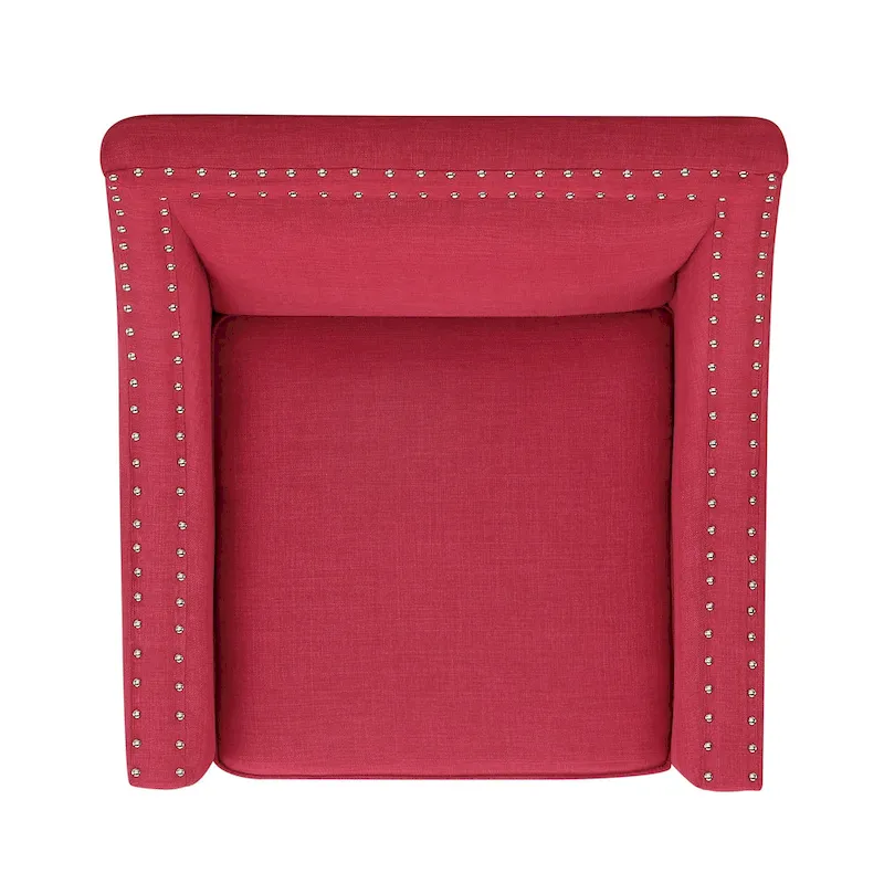 Erica Accent Armchair with Chrome Nailhead Trim