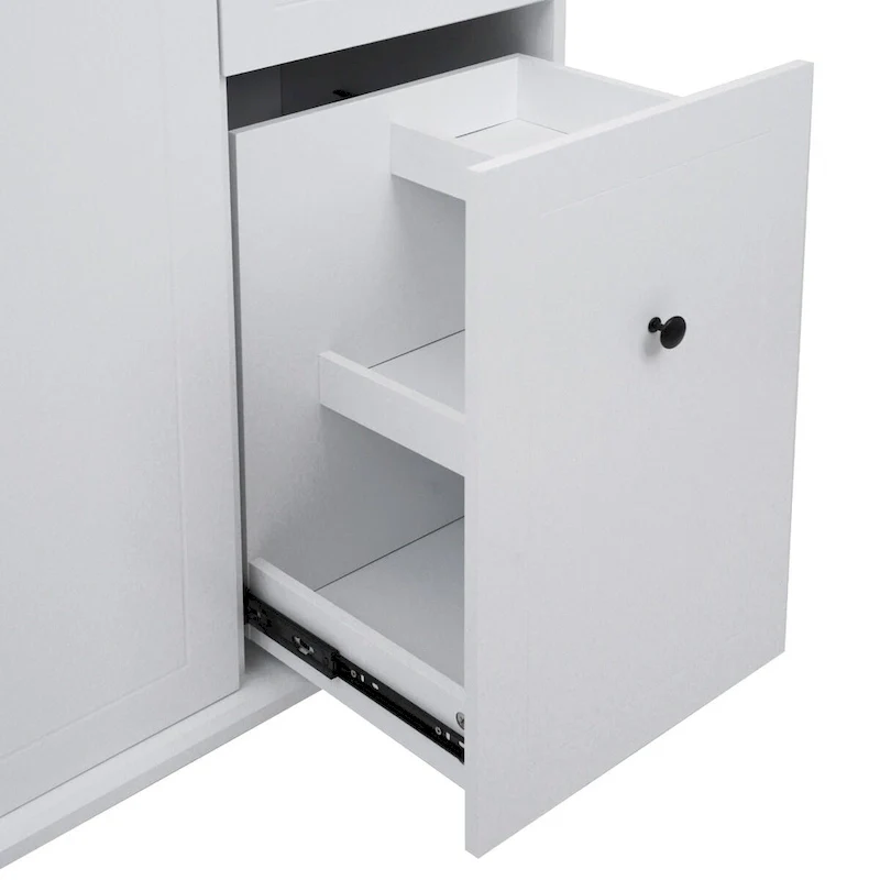 Kitchen Island with Drop Leaf,with Spice Rack, Towel Rack