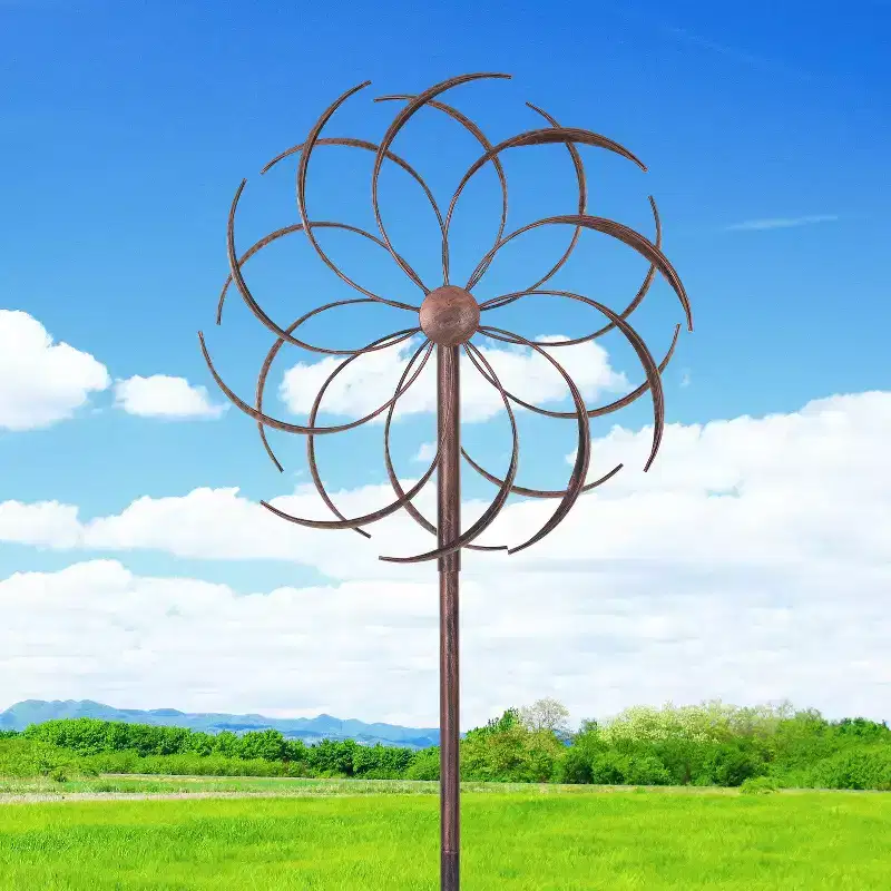 Sandinrayli Metal Windmill, Outdoor Wind Spinner for Yard