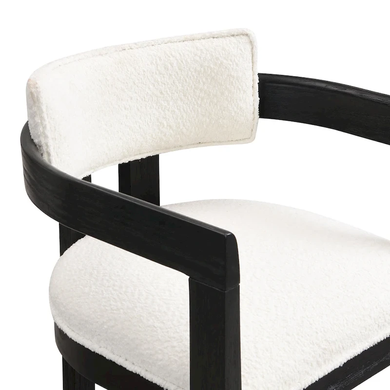 Netia 3-Piece Counter-Height Bar Set with Boucle Upholstered Chairs and Metal Table Base by Christopher Knight Home