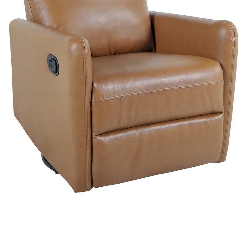 Leather Manual Swivel Recliner