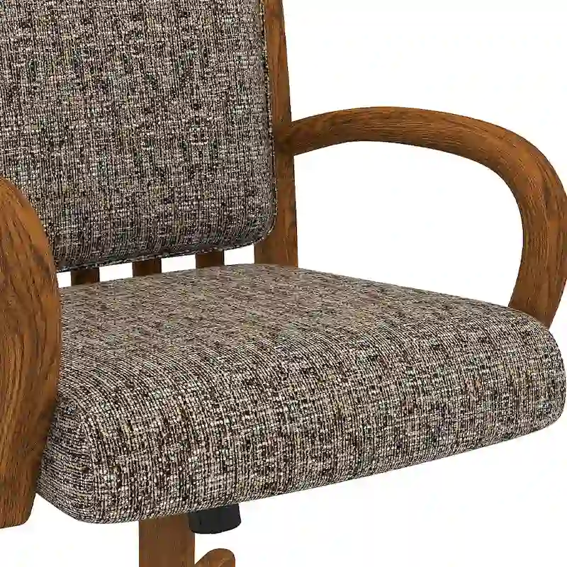Chromcraft Darell Caster Dining Chair in Chestnut Finish